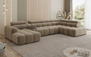 Designersofa woonlandschap Mia met elektrische zitverlenging in Chenille