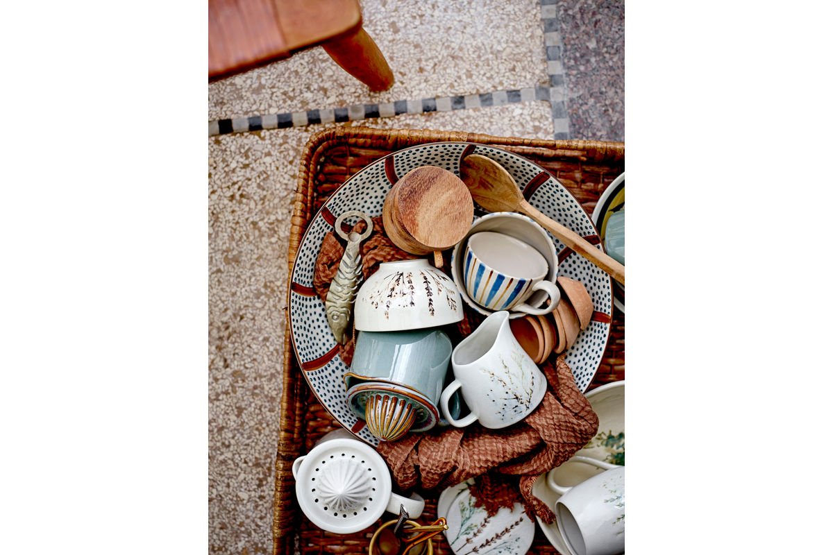 Schaal Riona – steengoed met handgeschilderd patroon