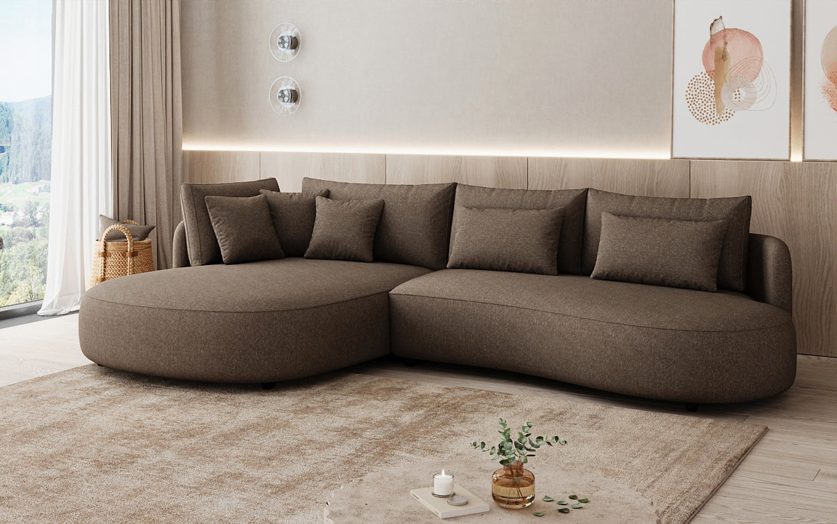 Designer hoekbank Ando Mini in structuurstof