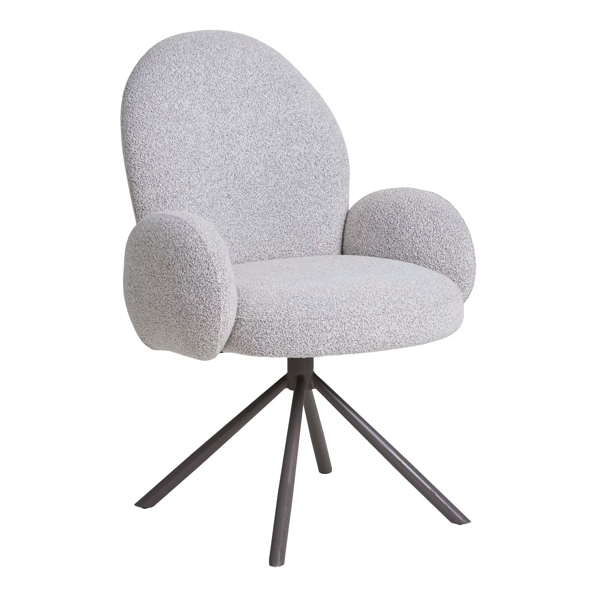 Designerstoel Salerno Bouclé met draaifunctie