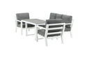 Tuin loungeset Jenni – in Wit & Grijs met glasplaat