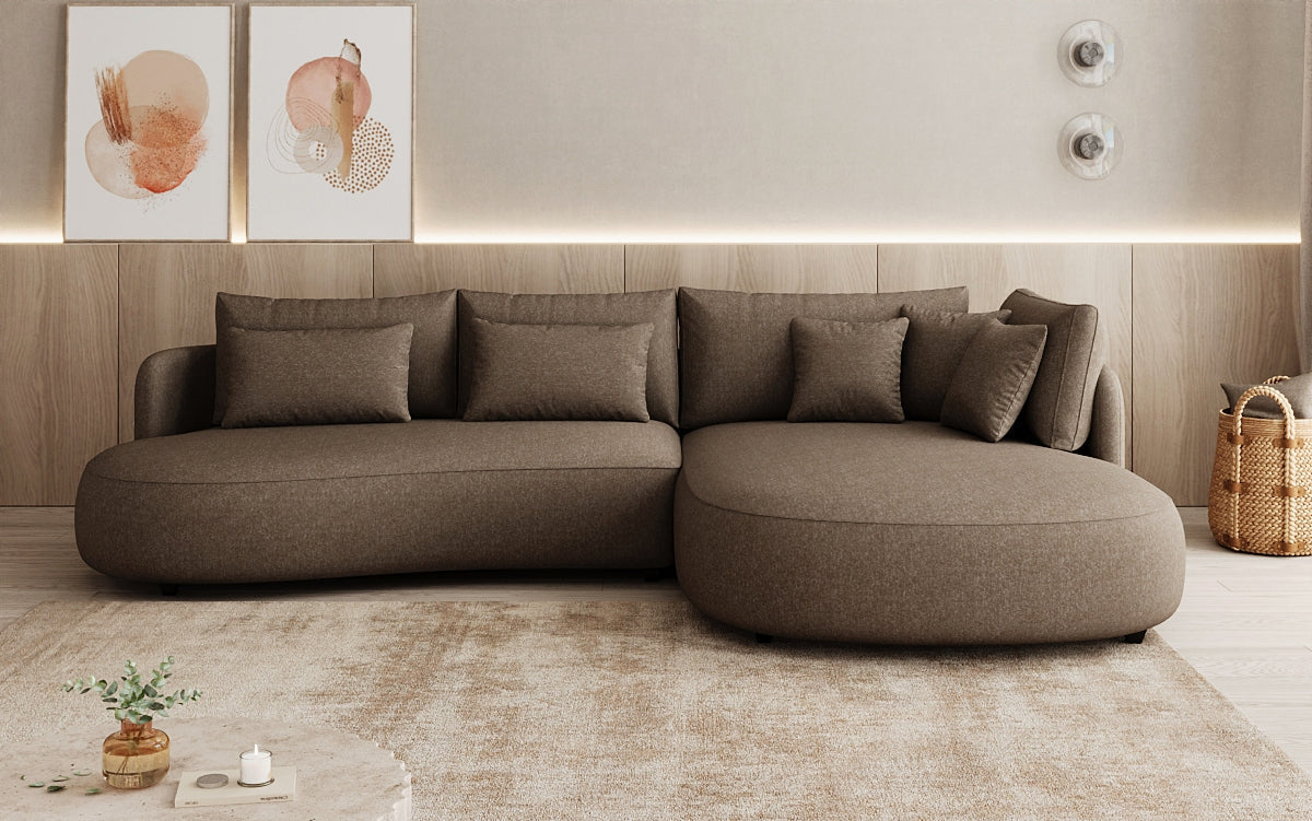 Designer hoekbank Ando Mini in structuurstof