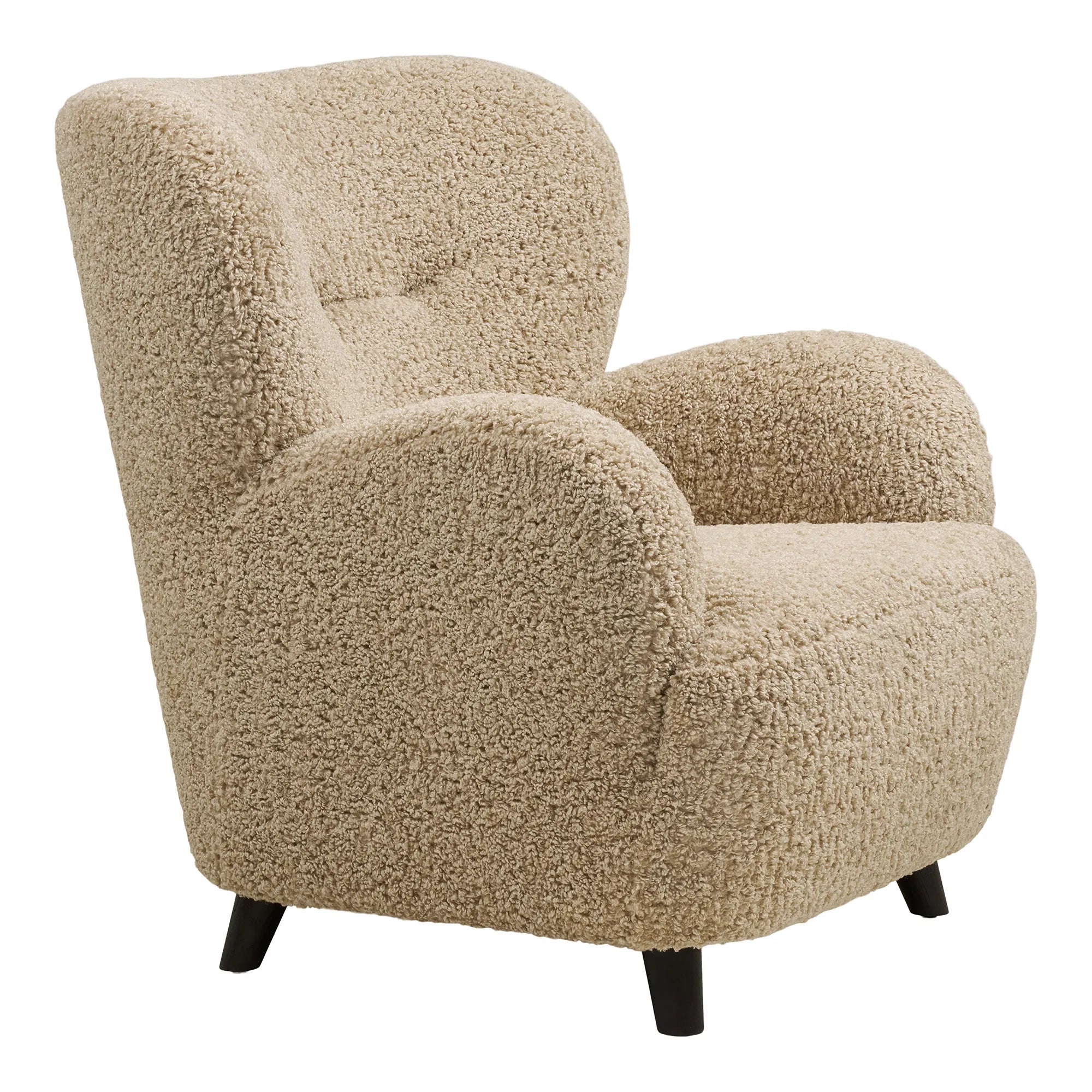 Designer bank-fauteuil Hudson in Beige Bouclé