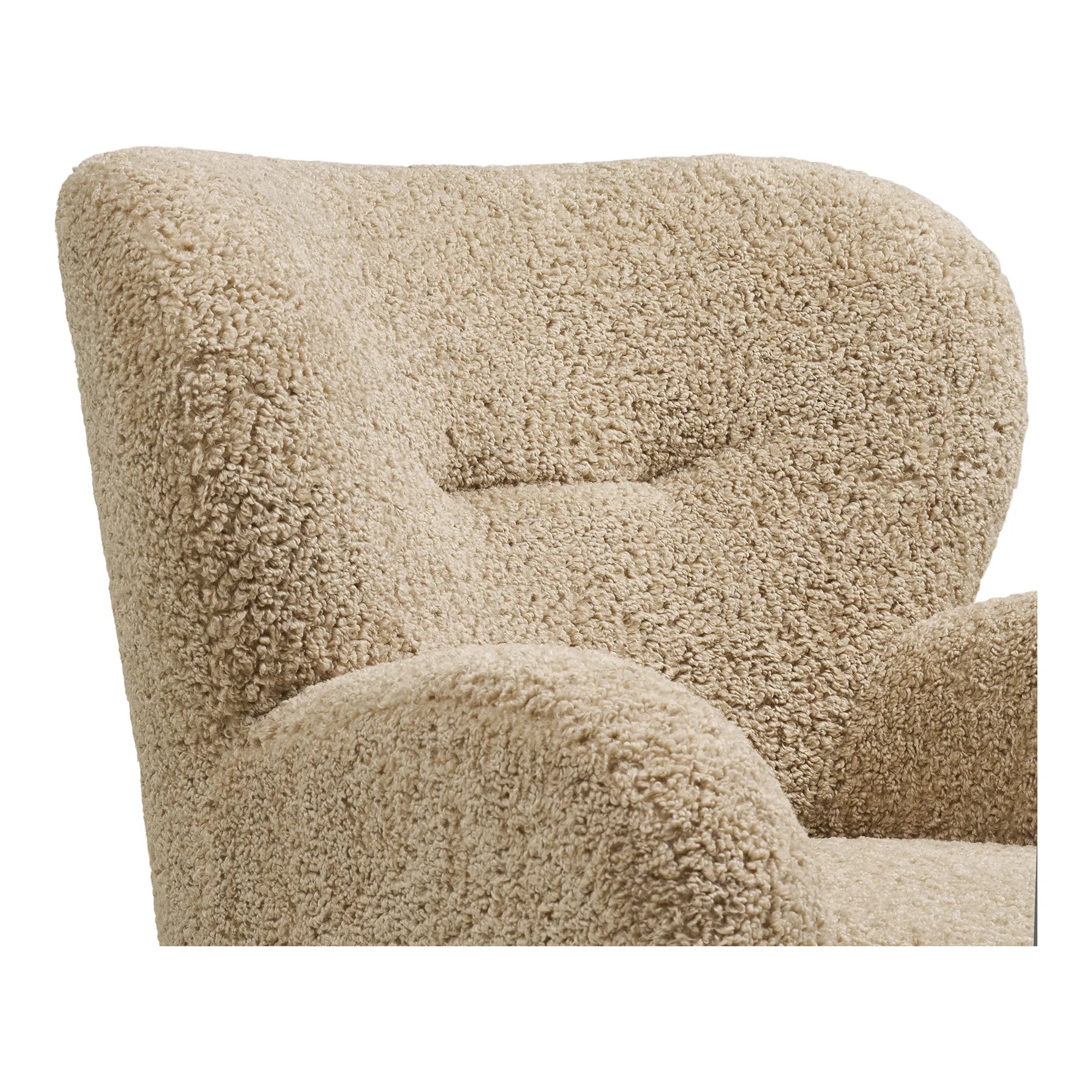 Designer bank-fauteuil Hudson in Beige Bouclé