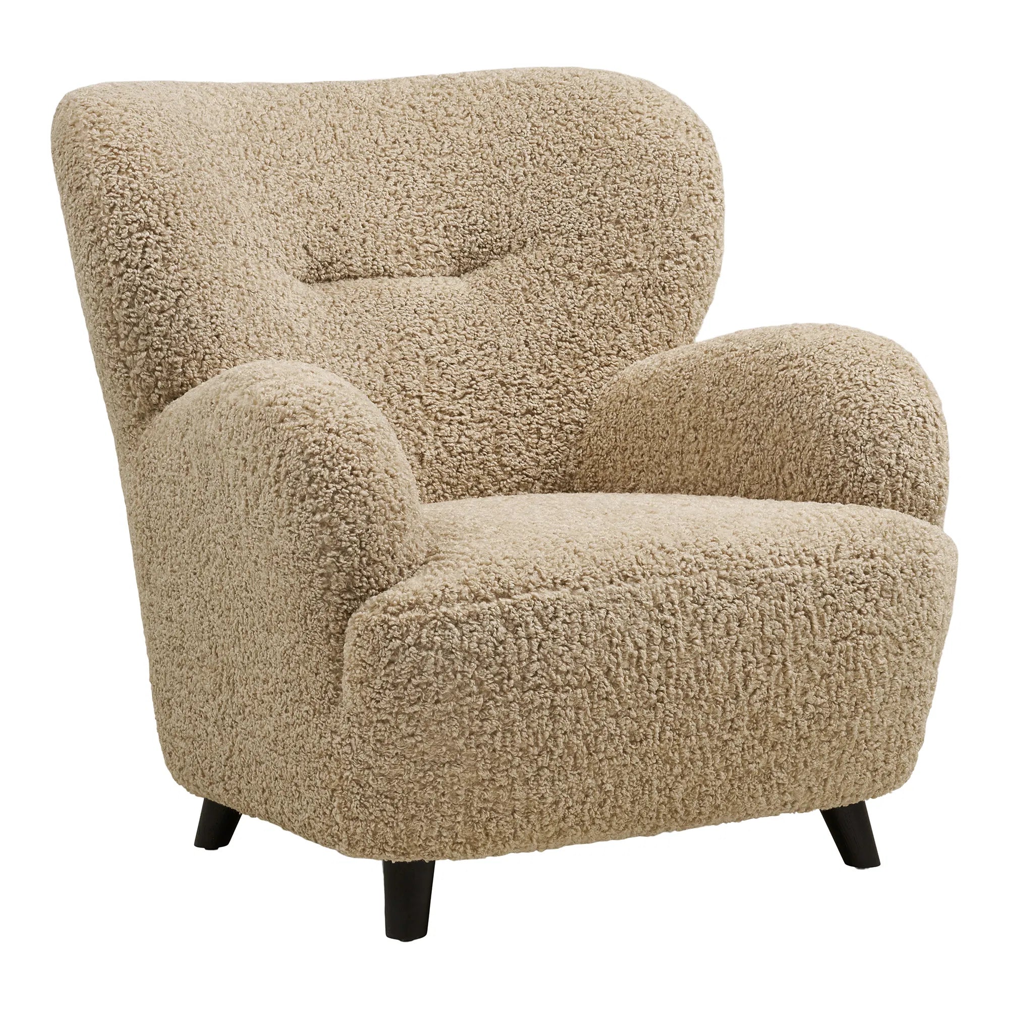 Designer bank-fauteuil Hudson in Beige Bouclé