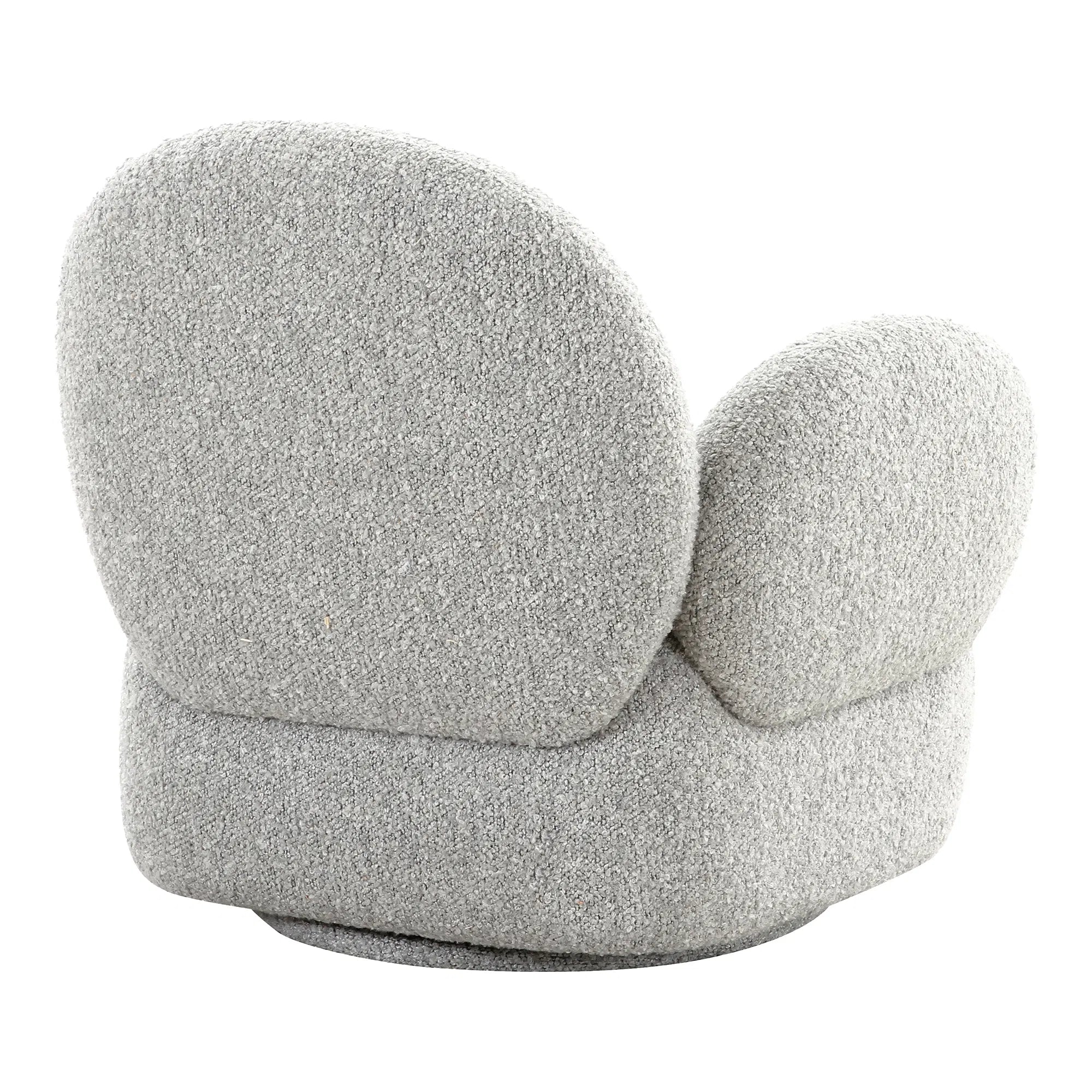 Designer Sofa-fauteuil Fermo met draaifunctie in Grijs Bouclé