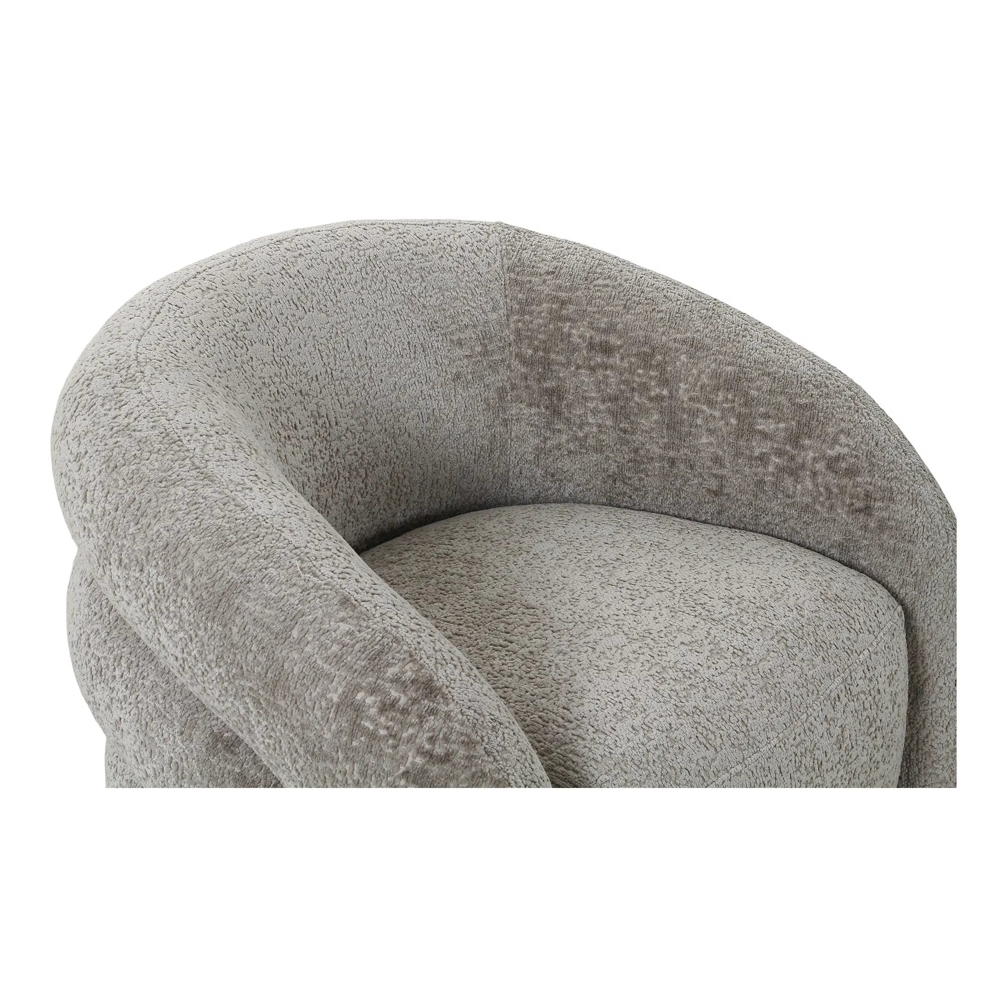 Designer Sofa-fauteuil Korfu met draaifunctie in Zand Bouclé