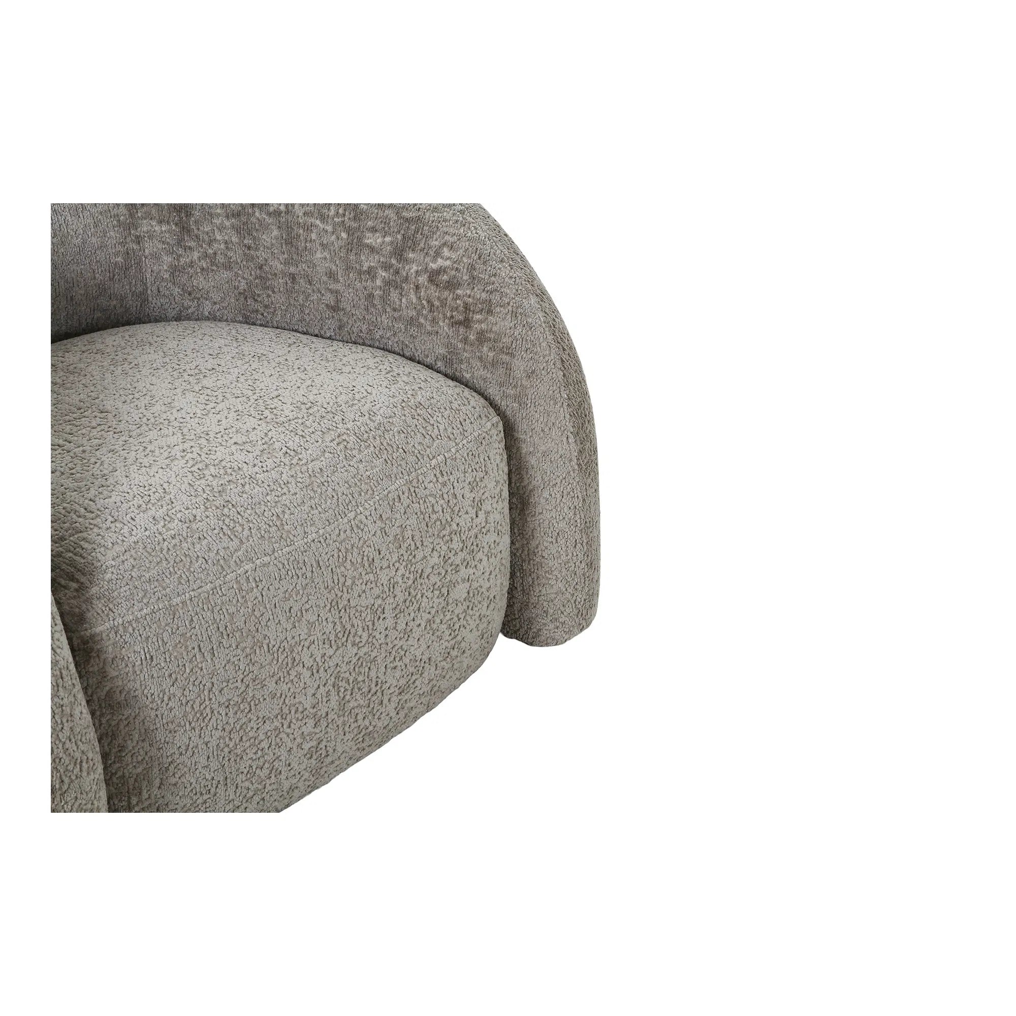 Designer Sofa-fauteuil Korfu met draaifunctie in Zand Bouclé