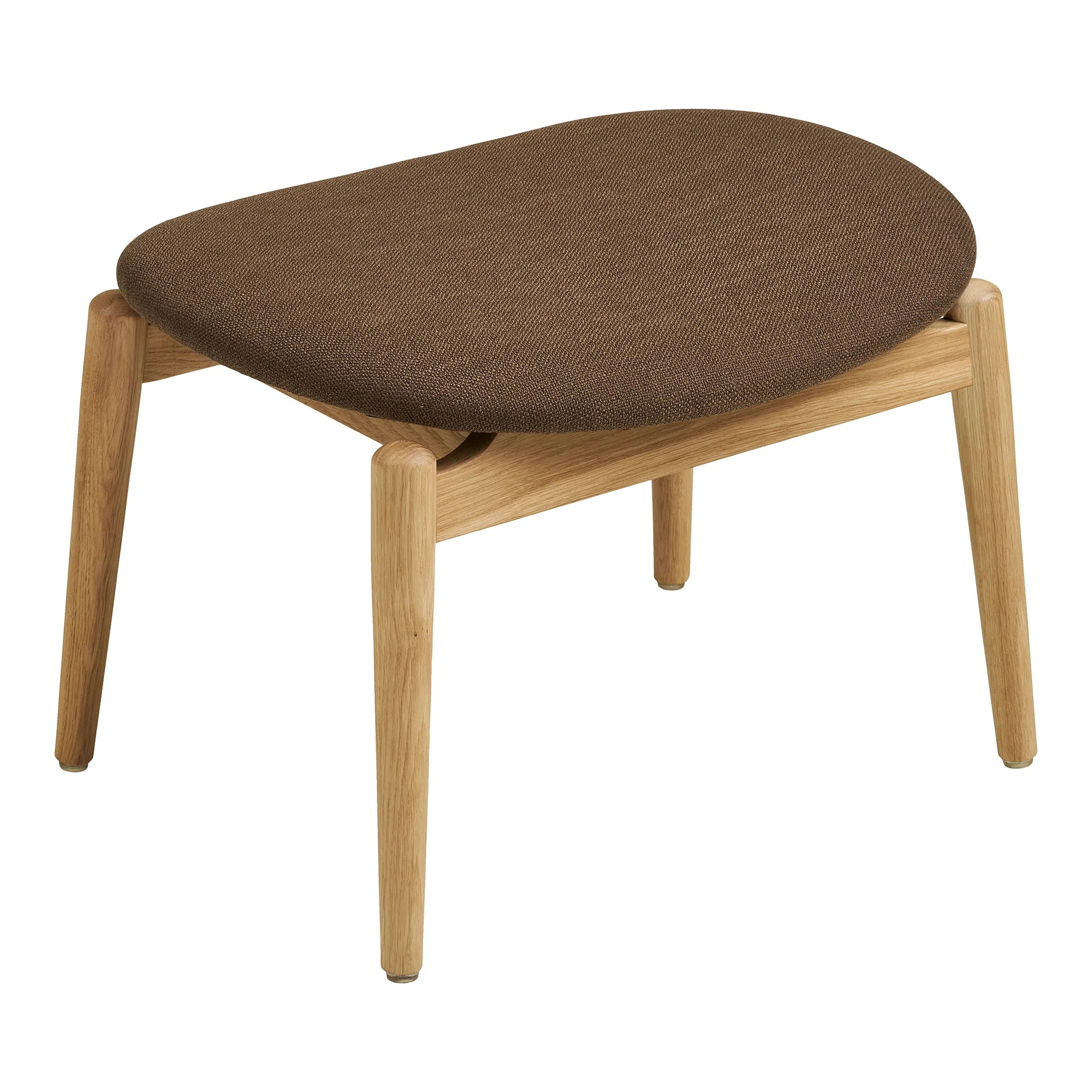 Designer fauteuil Agnar set met bijzetkruk van Eiken