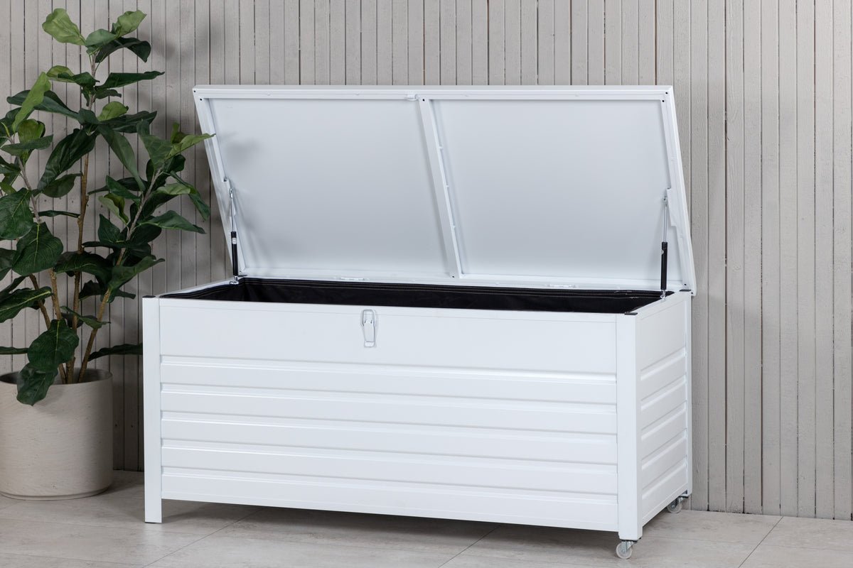 Tuin kussenbox Erika - Van wit aluminium