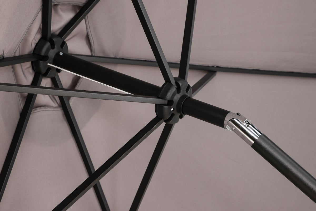 Parasol Imperia – Ø300 cm van grijs polyester