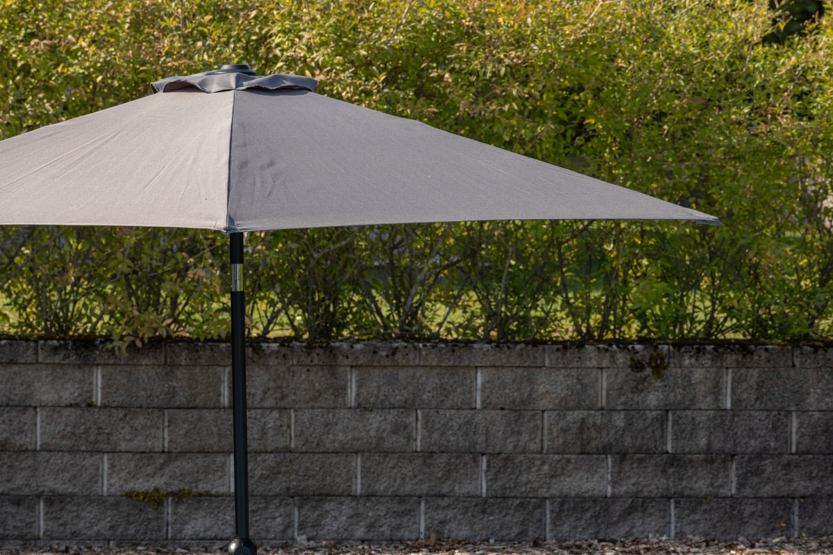 Parasol Imperia – Ø300 cm van grijs polyester