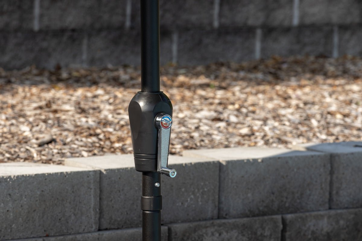 Parasol Imperia – Ø300 cm van grijs polyester