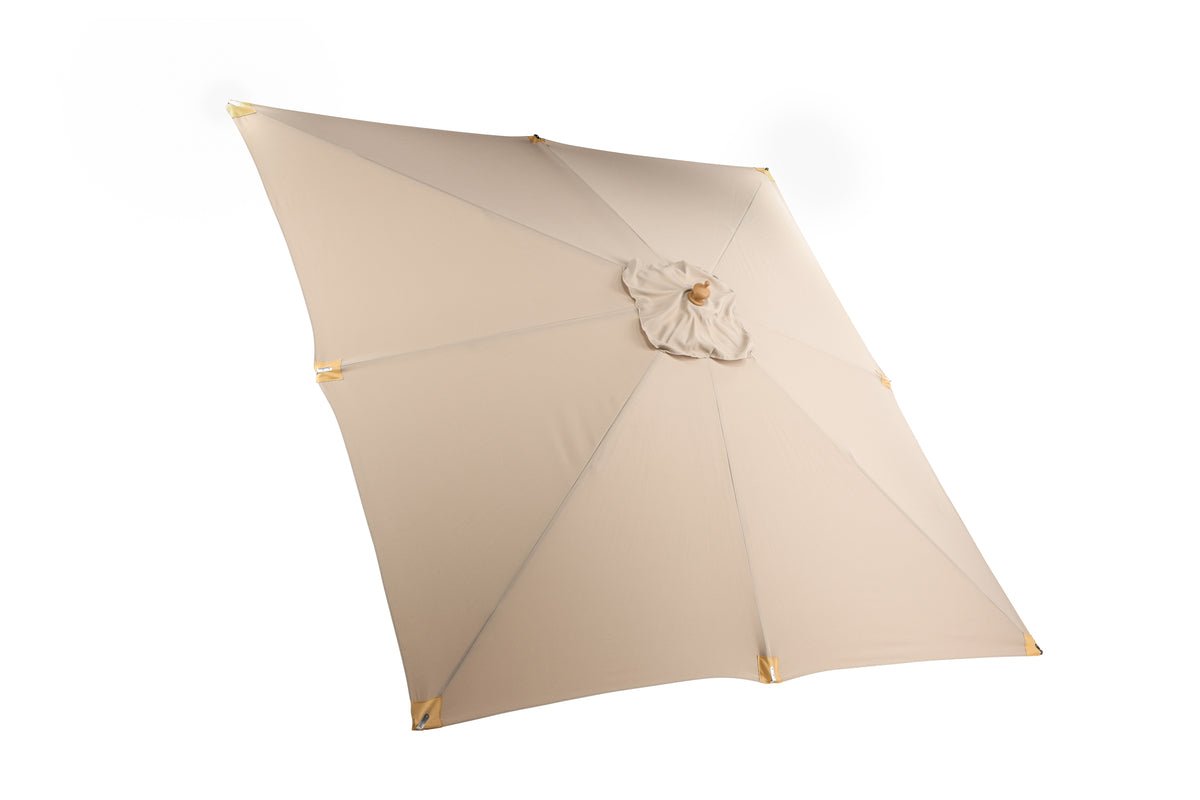 Parasol Albora – 300 x 300 cm in de kleur Bruin met beukenhouten frame