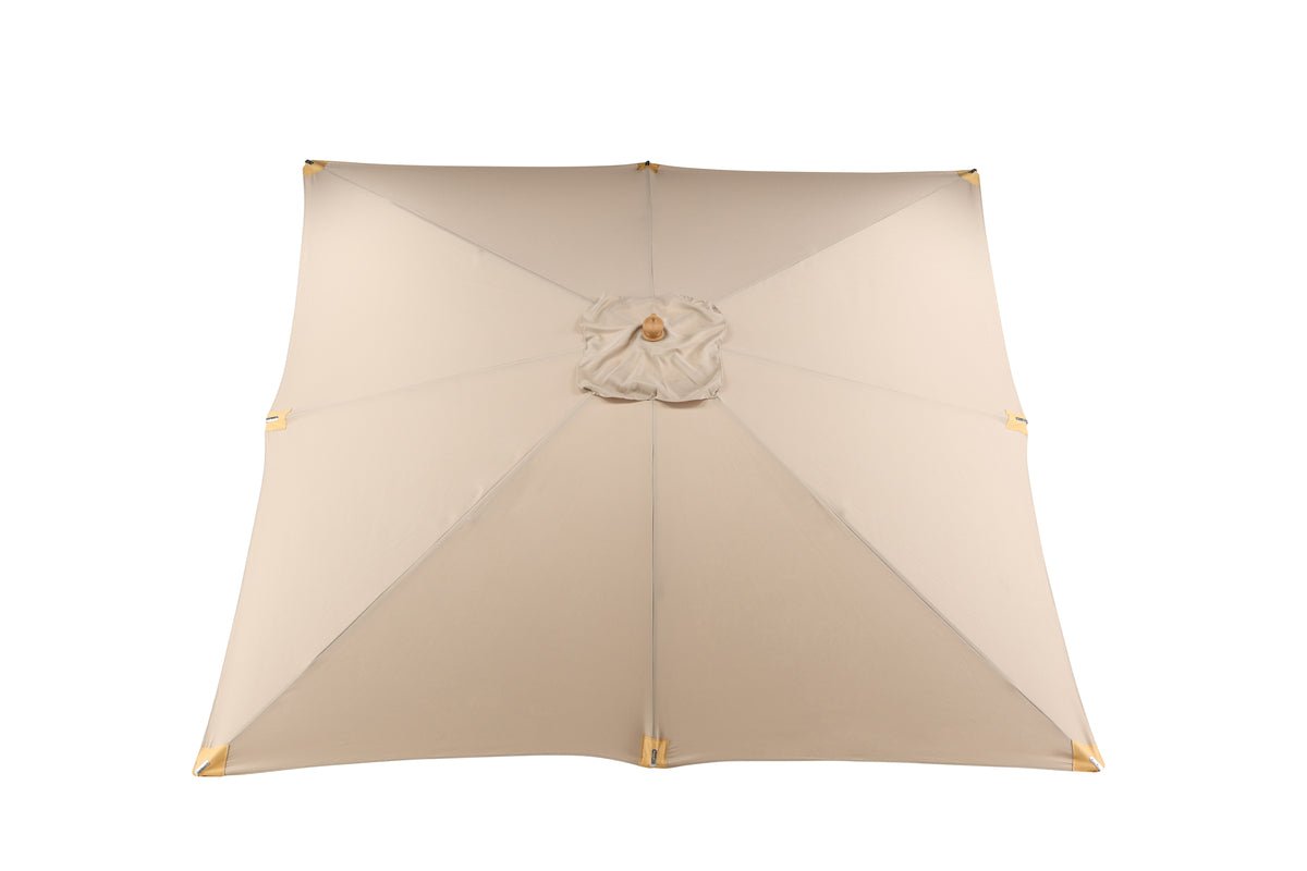 Parasol Albora – 300 x 300 cm in de kleur Bruin met beukenhouten frame