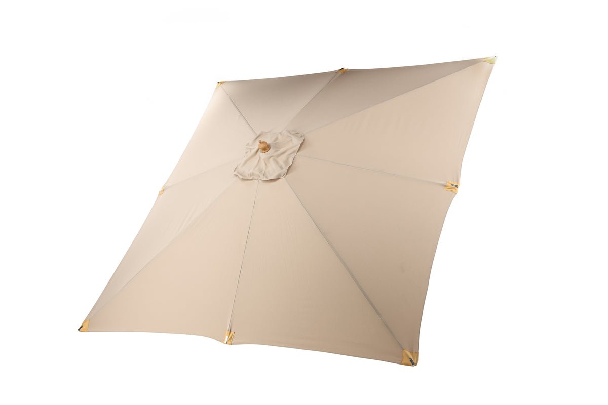Parasol Albora – 300 x 300 cm in de kleur Bruin met beukenhouten frame