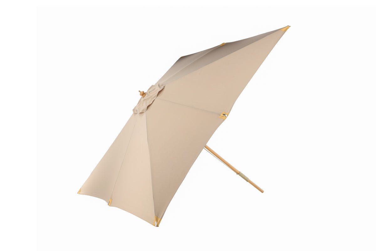 Parasol Albora – 300 x 300 cm in de kleur Bruin met beukenhouten frame