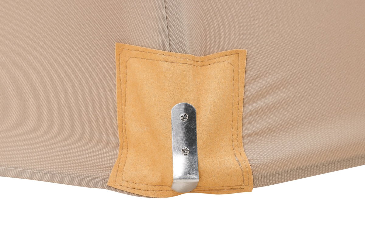 Parasol Albora – 300 x 300 cm in de kleur Bruin met beukenhouten frame