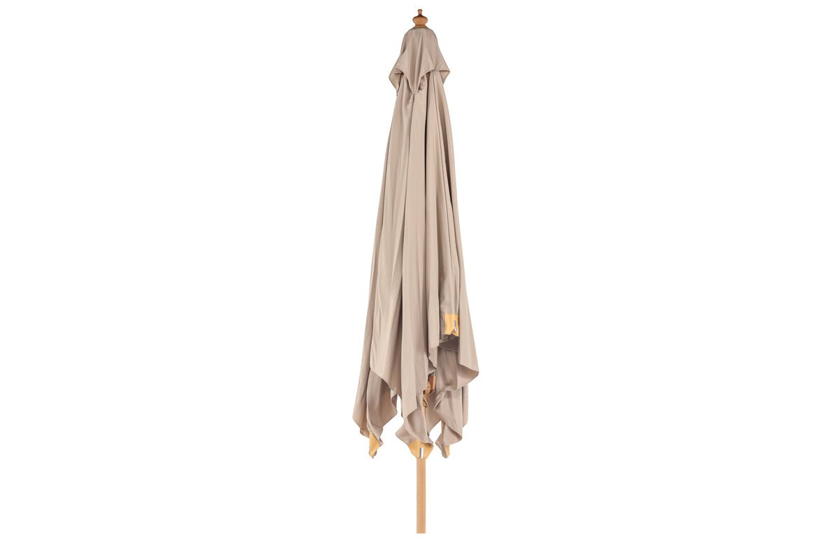 Parasol Albora – 300 x 300 cm in de kleur Bruin met beukenhouten frame