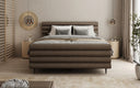Boxspringbed Tubo in structuurstof met opbergruimte