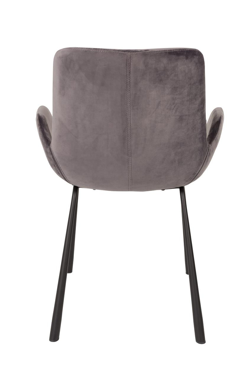 Fauteuil Brit set van 2 – van Fluweel in Grijs