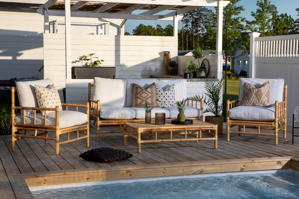 Tuin salontafel Cyprus - Van rattan en bamboe in natuurlijke look