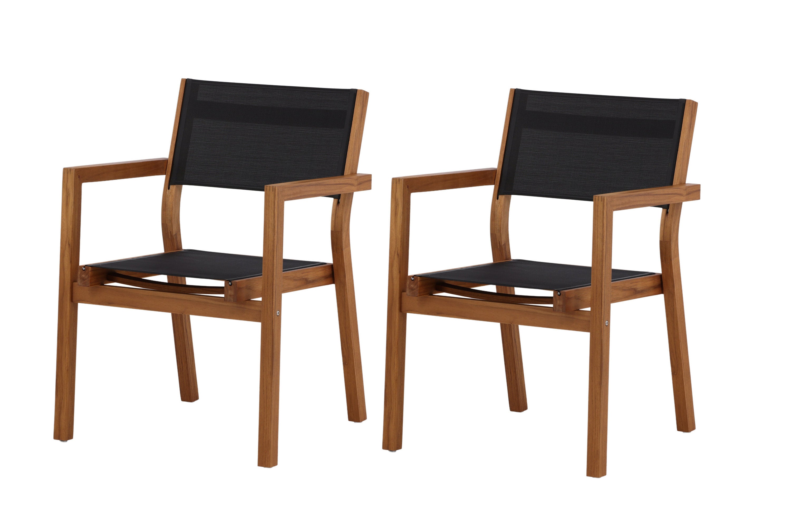 2-delige set - Tuinstoel Florenz van Textilene/Acacia