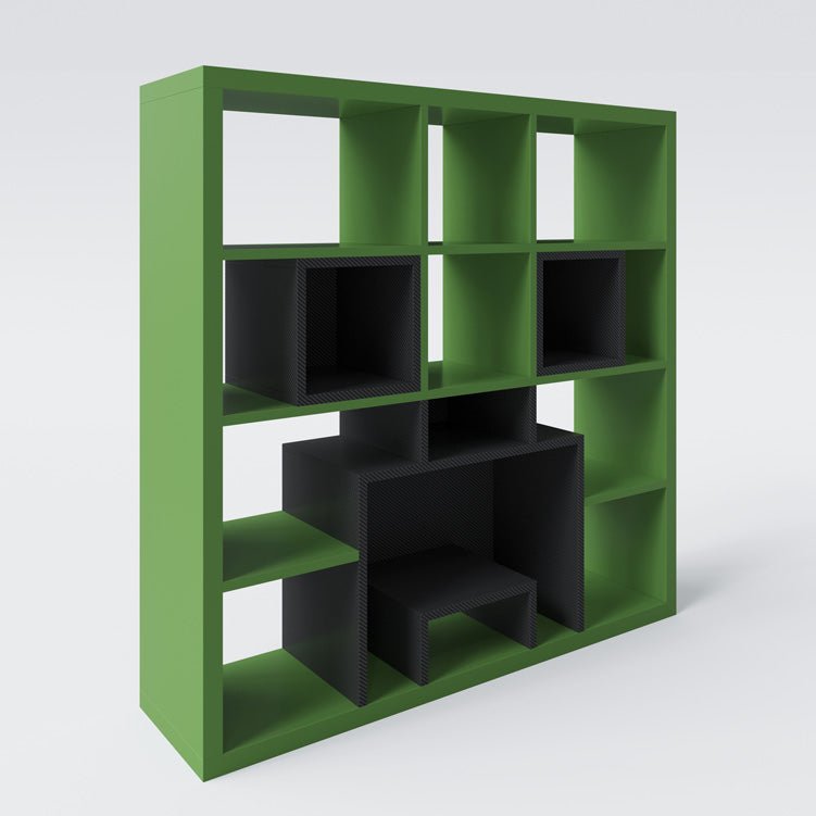 Minecraft boekenplank „Creeper Cubes“ – met 12 vakken & pixelontwerp