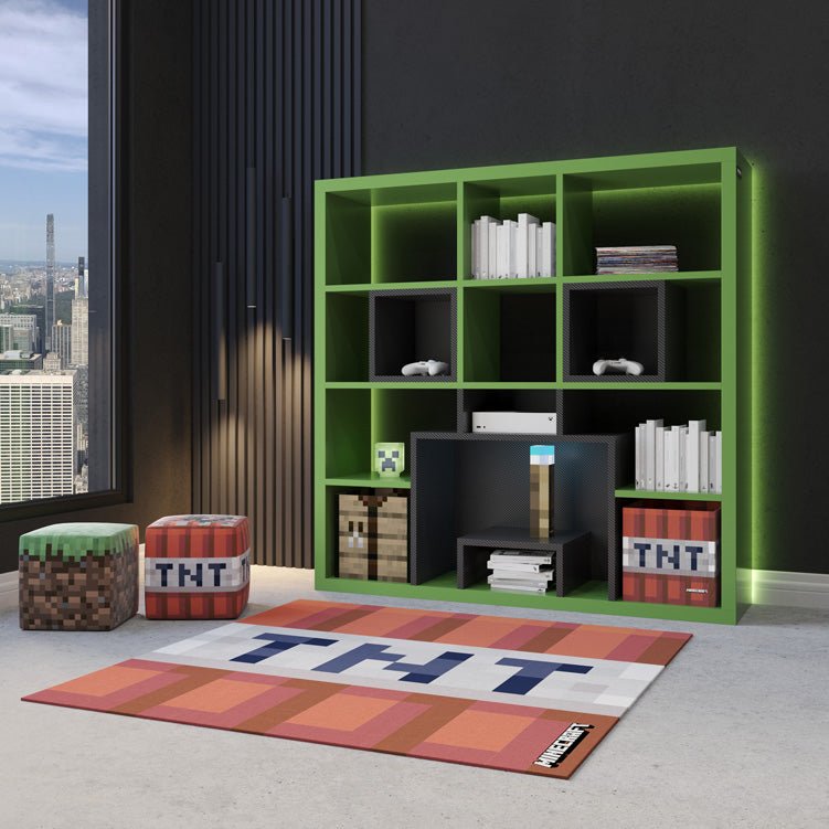 Minecraft boekenplank „Creeper Cubes“ – met 12 vakken & pixelontwerp