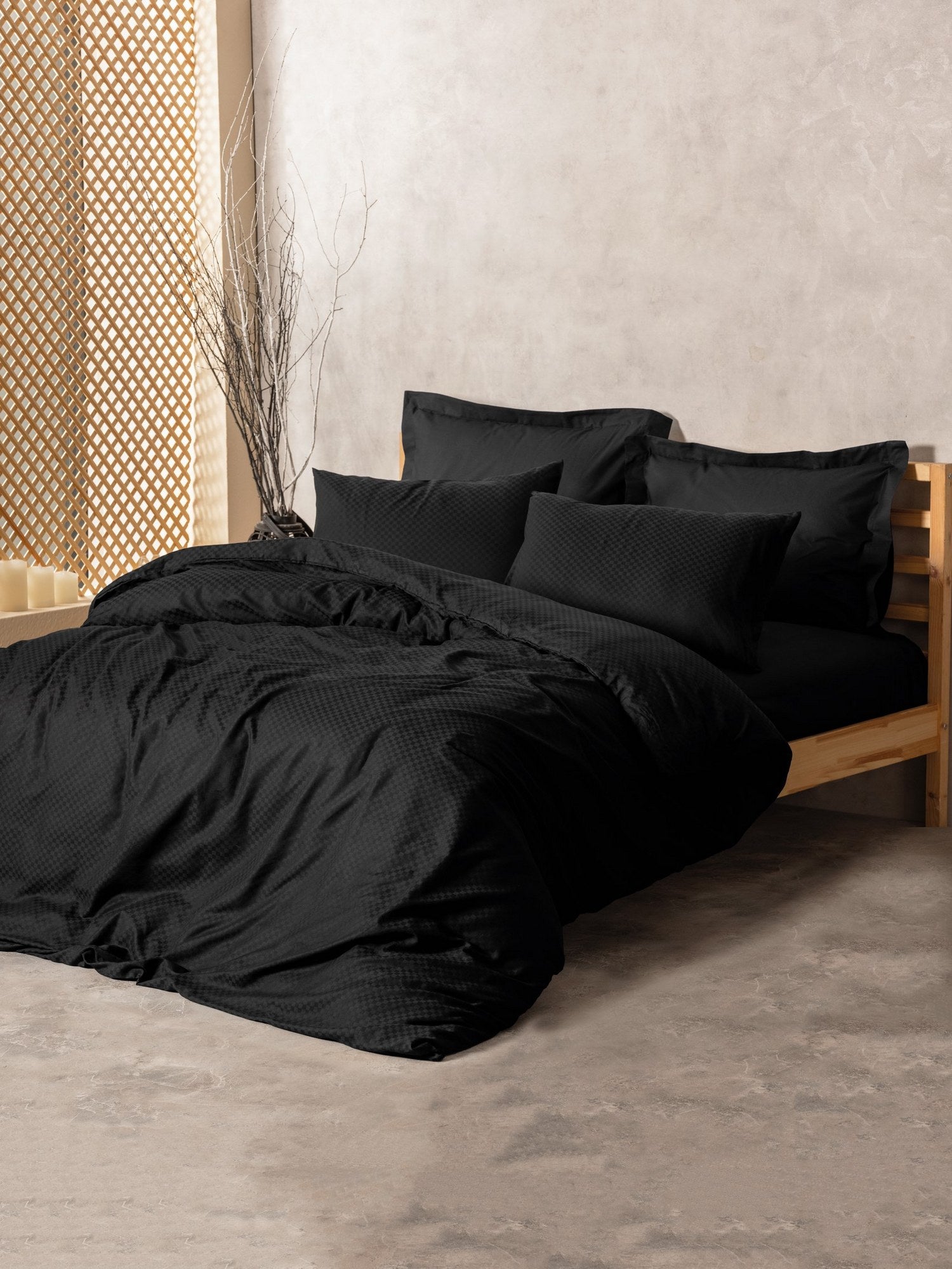Beddengoedset Zwart – 100% katoen Ranforce