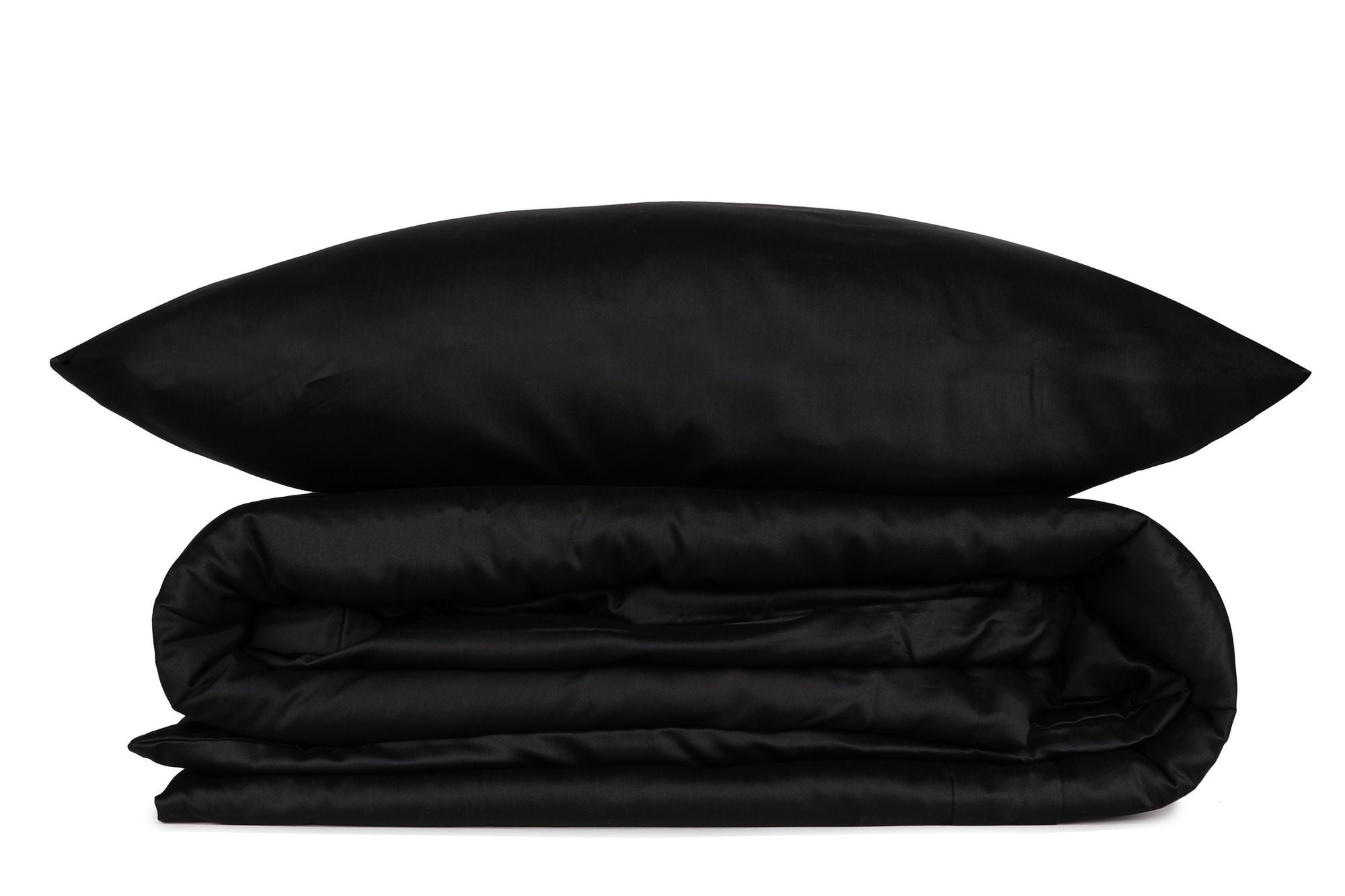 Premium Satijnen Beddengoedset Zwart