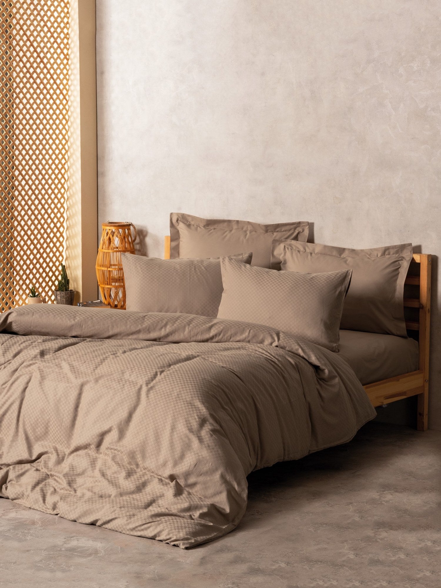 Beddengoedset Taupe – 100% katoen Ranforce