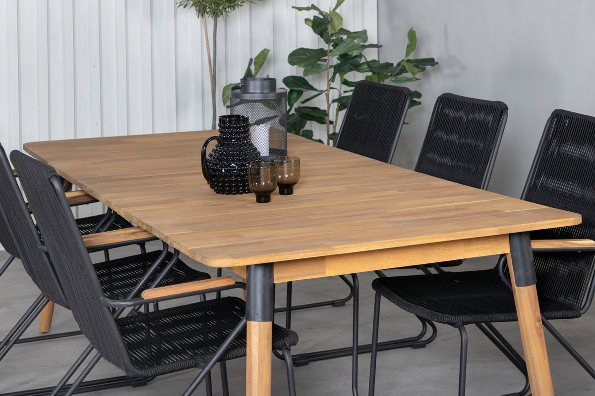 Gartentisch Ziwa - een rechthoekige eettafel van acaciahout