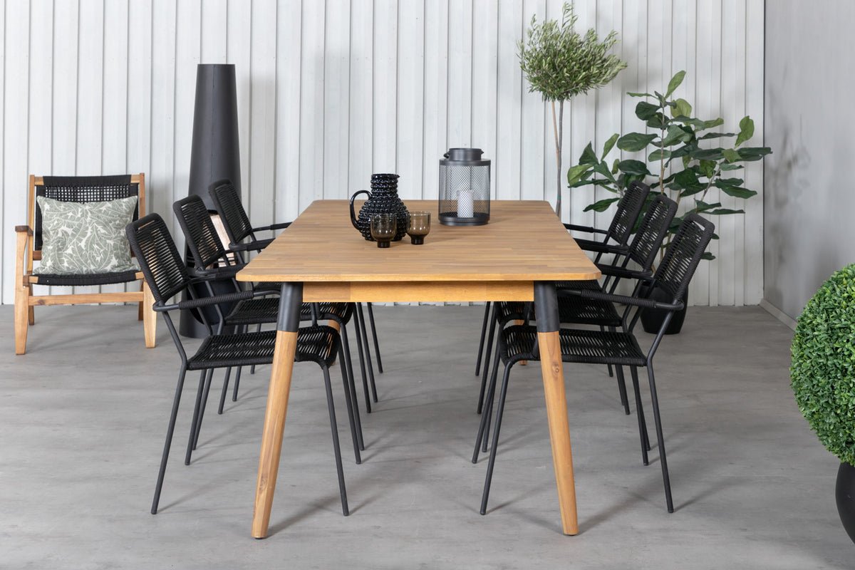 Gartentisch Ziwa - een rechthoekige eettafel van acaciahout