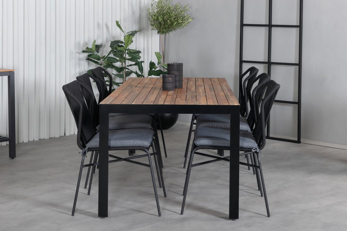 4-delige set - Tuinstoel Elias van Metaal/polyester