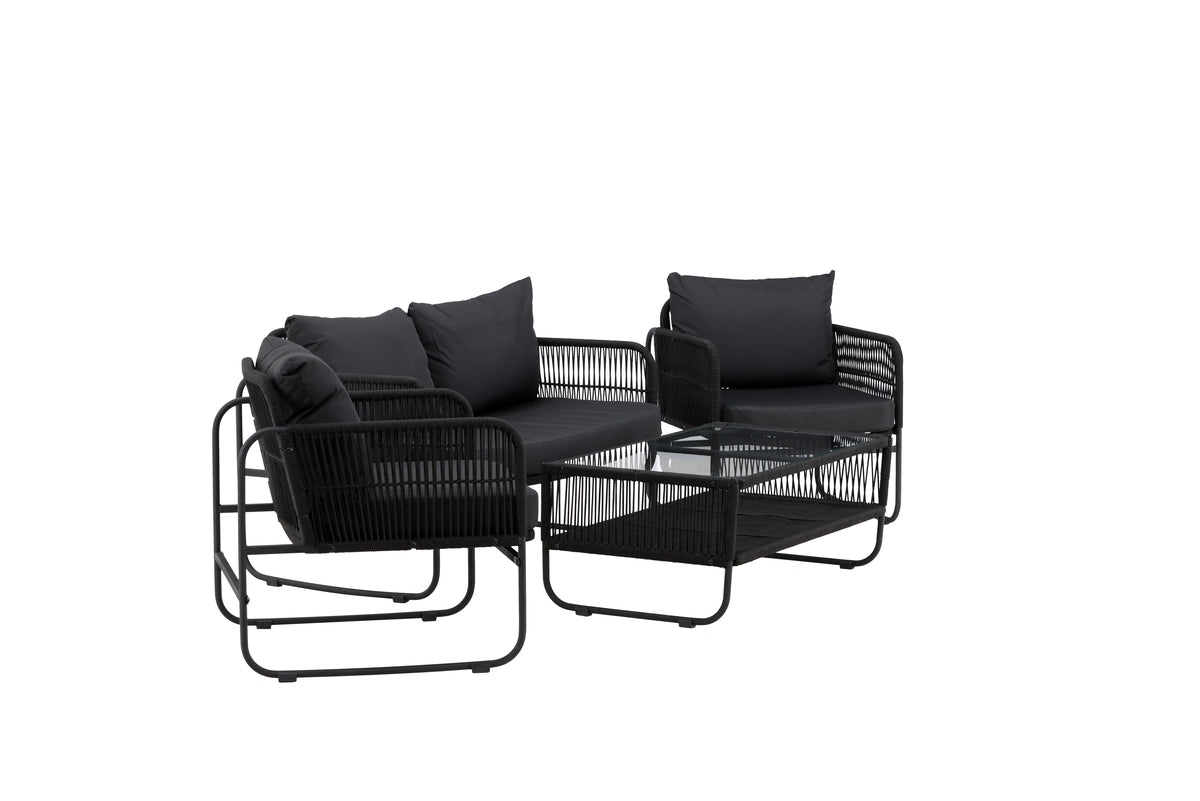 Tuin Loungeset Kim - met rugleuning van polyestertouw