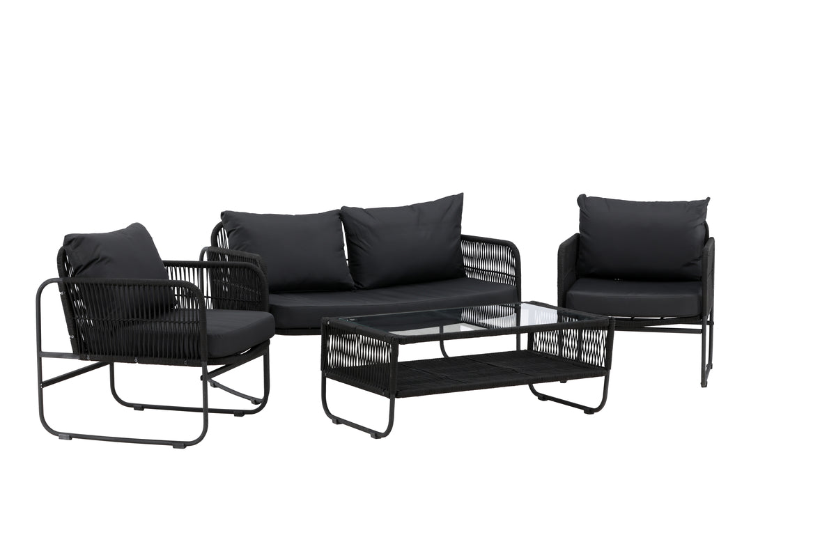 Tuin Loungeset Kim - met rugleuning van polyestertouw