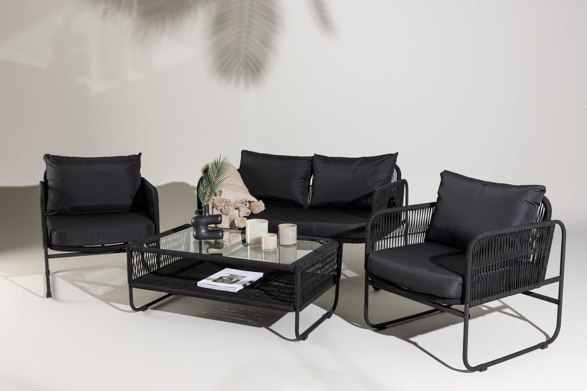 Tuin Loungeset Kim - met rugleuning van polyestertouw