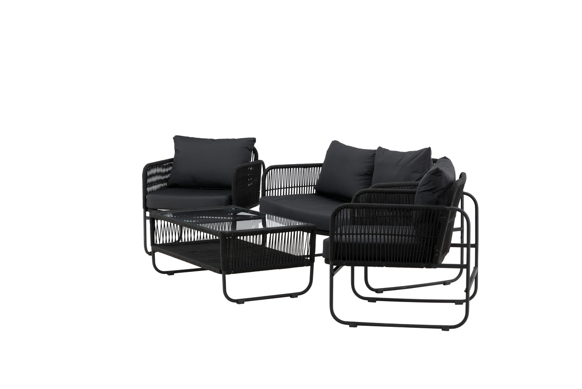 Tuin Loungeset Kim - met rugleuning van polyestertouw