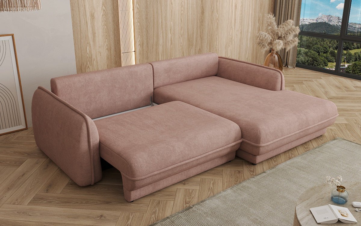 Designer Sofa Mojave II Stof met slaapfunctie en opbergruimte
