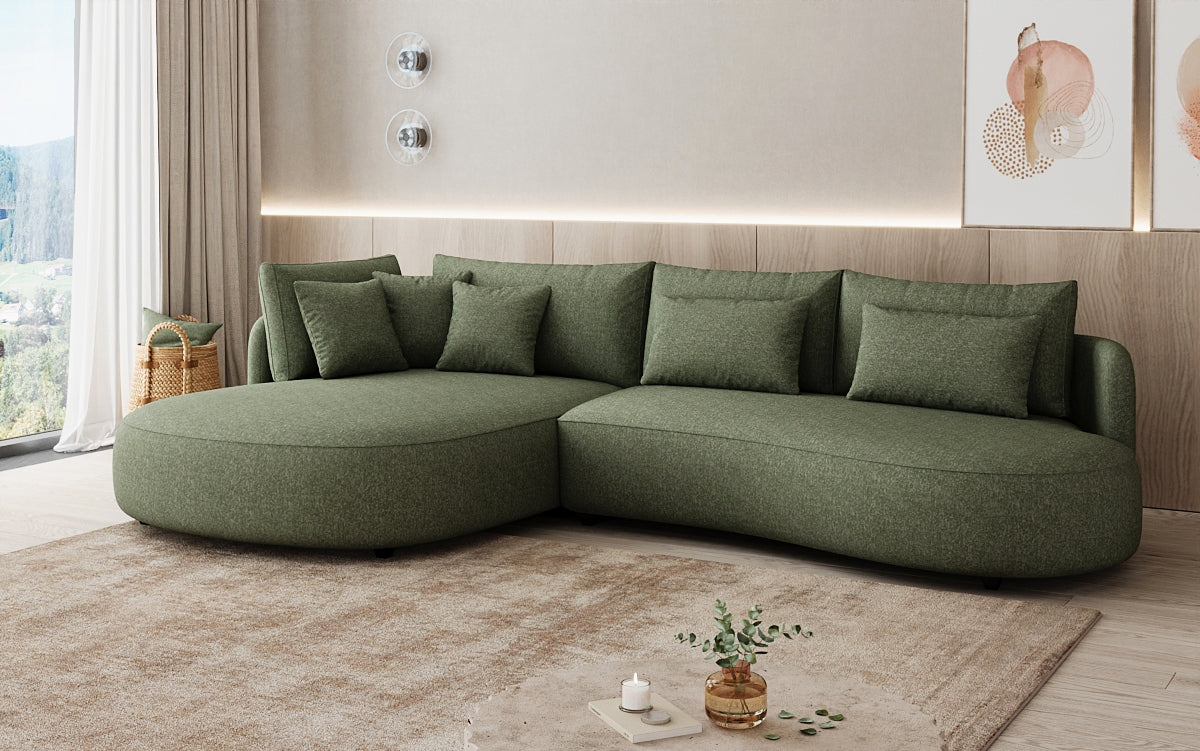 Designer hoekbank Ando Mini in structuurstof