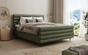 Boxspringbed Tubo in structuurstof met opbergruimte