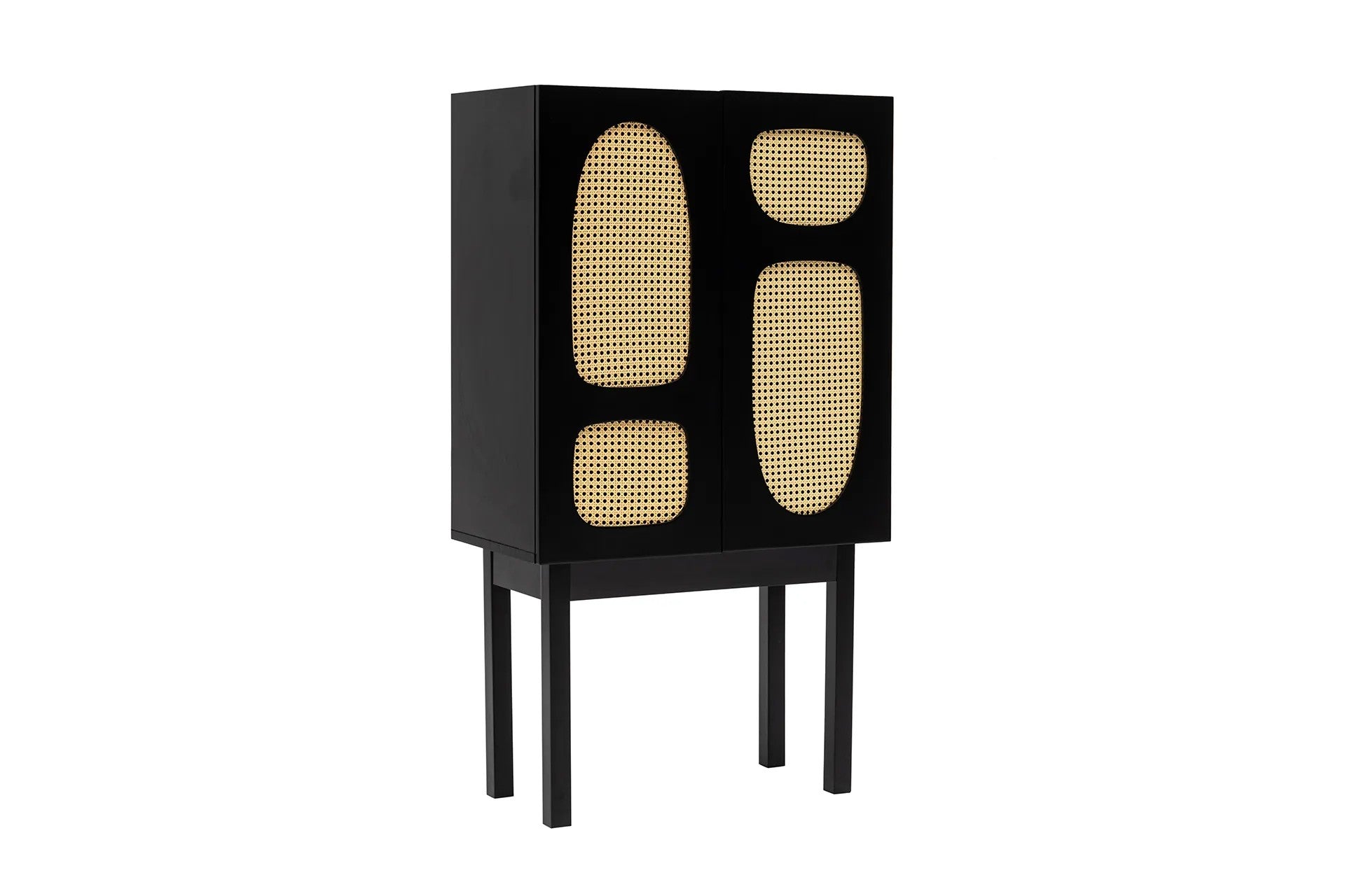 Designerkast Jorvella - van zwart gecoat hout