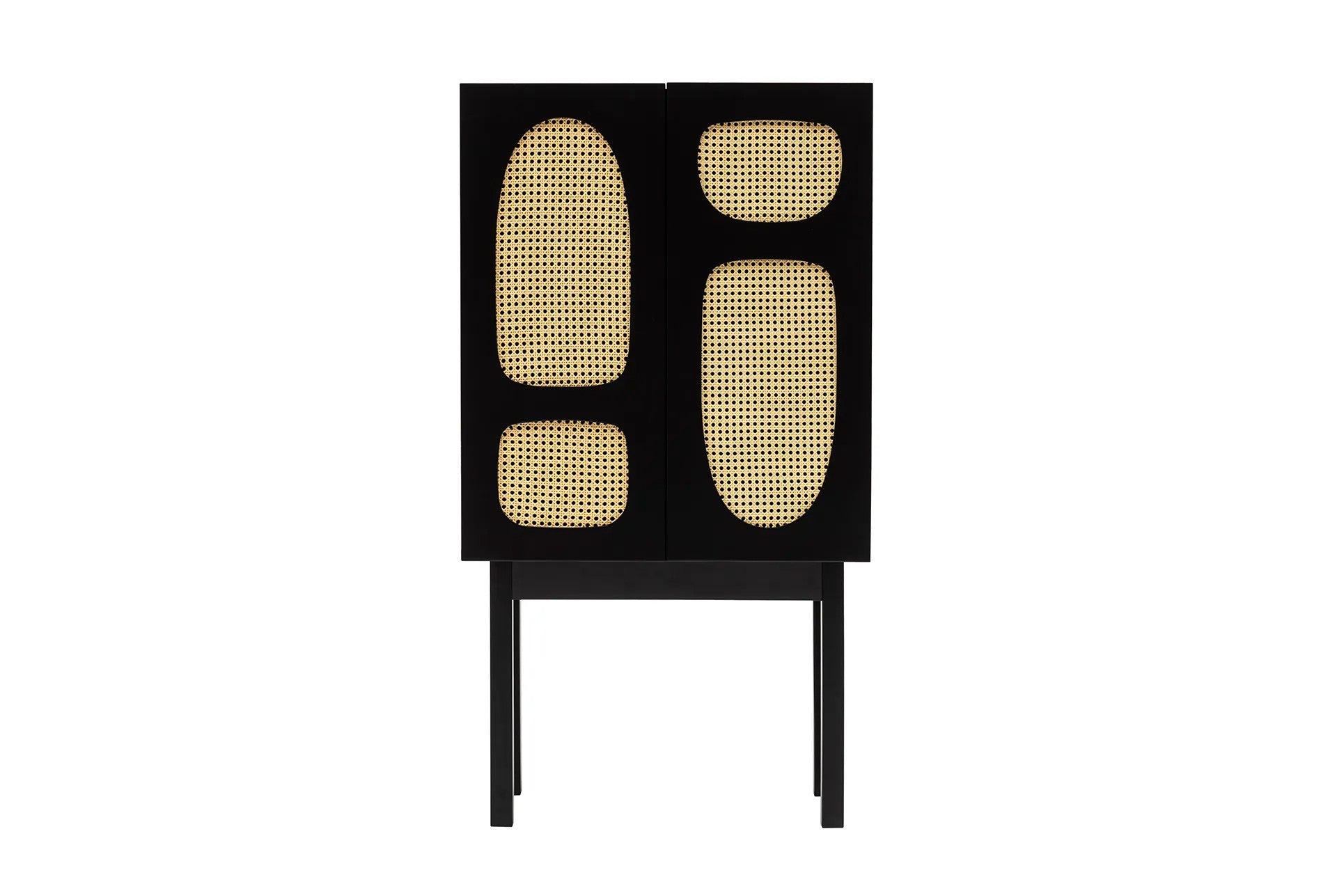 Designerkast Jorvella - van zwart gecoat hout