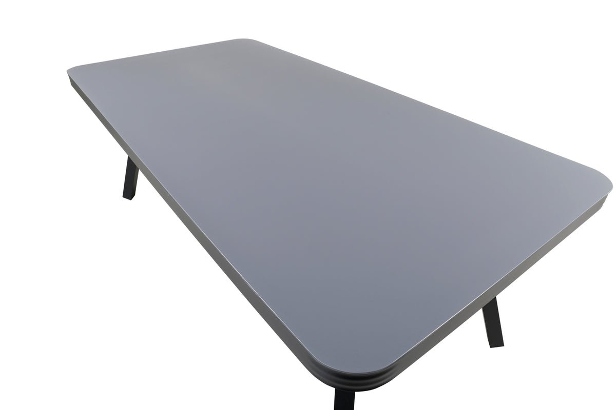 Tuin tafel Amaré - een combinatie van mat glasplaat en aluminium frame