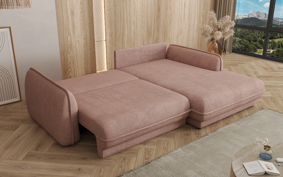 Designer Sofa Mojave II Stof met slaapfunctie en opbergruimte