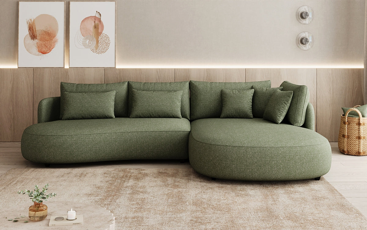 Designer hoekbank Ando Mini in structuurstof
