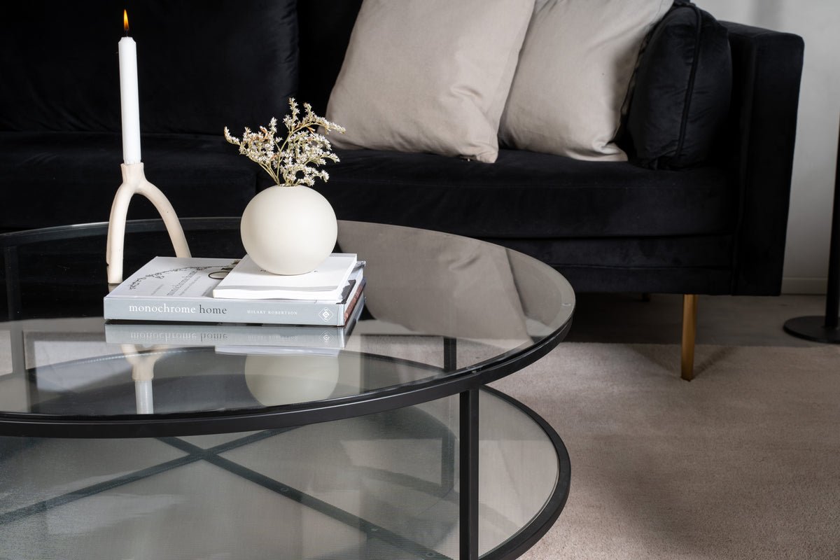 Salontafel Janos - met twee ronde glazen bladen