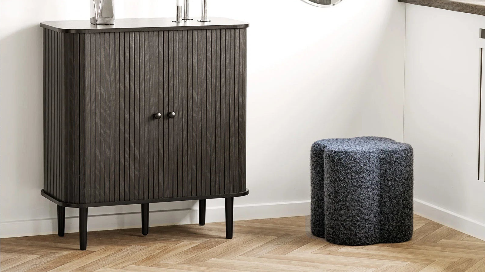 Bijzetkruk Mercury - van blauw polyester