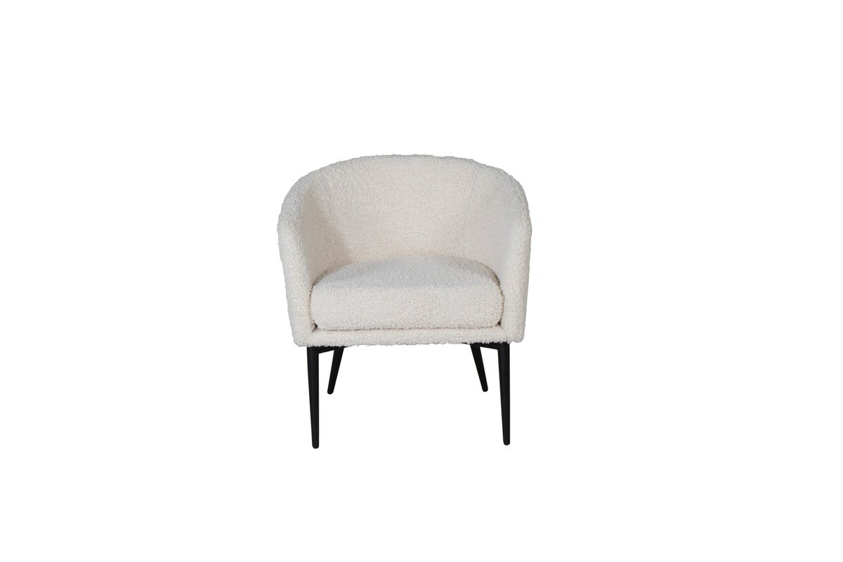 Fauteuil Comfy - met teddyvelours in keuze uit Zwart of Wit